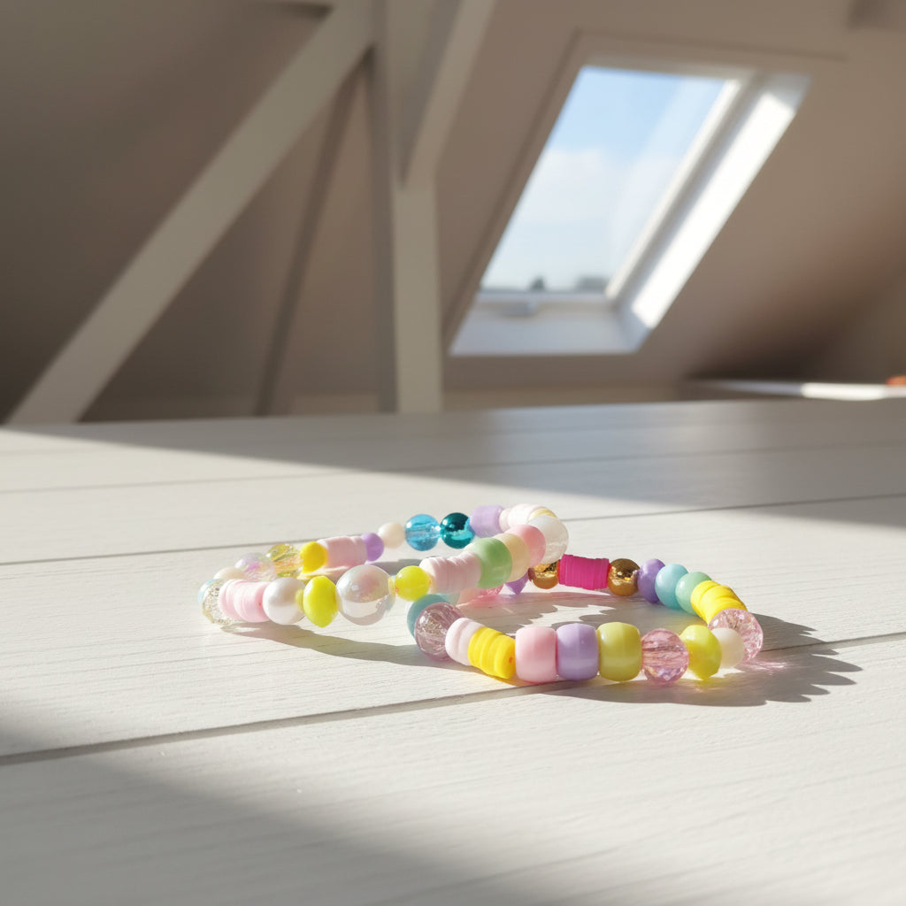 Set Armbanden Smiley & Regenboog