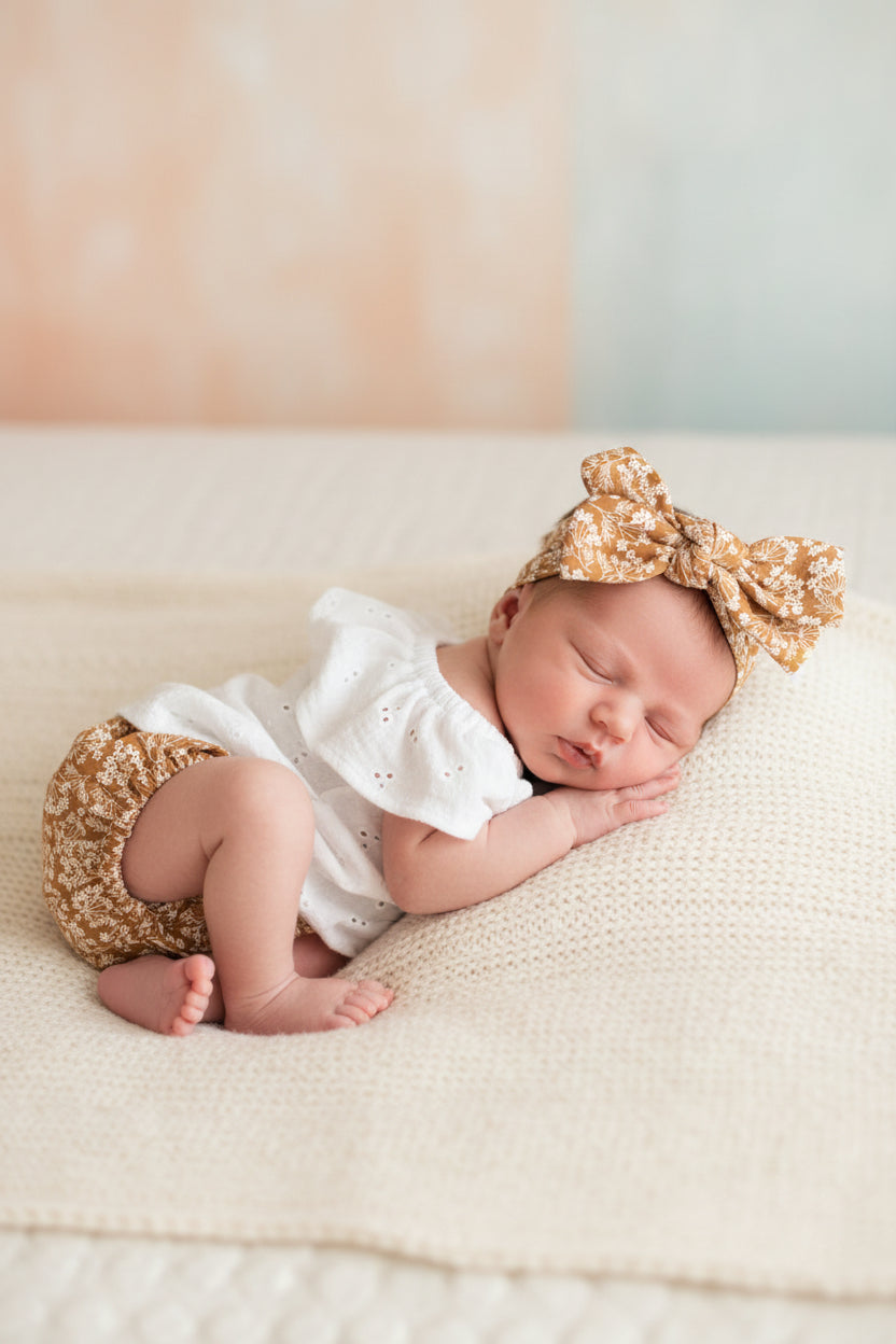 Baby tule romper met kant en haarband – Poederroze