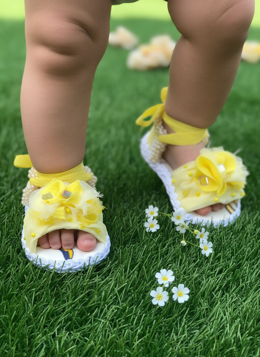 Babysandalen banaan geel