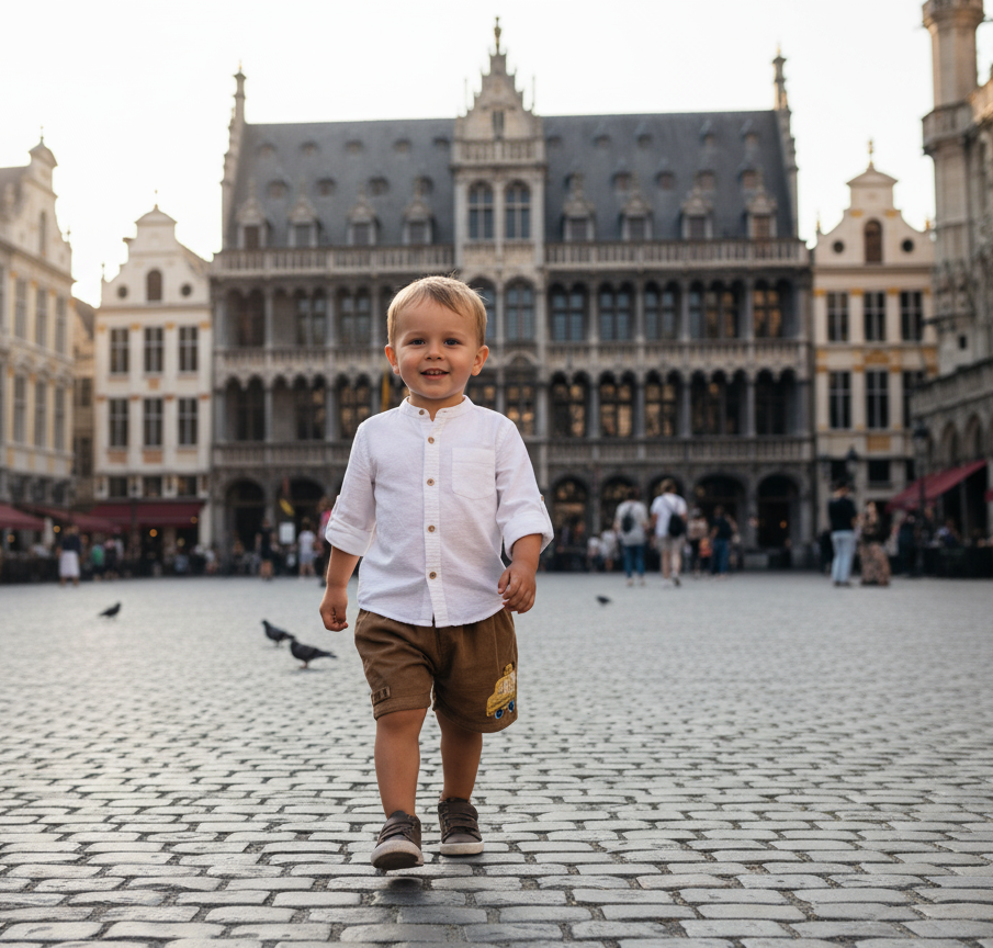 Jongensshorts met bananentruckpatch