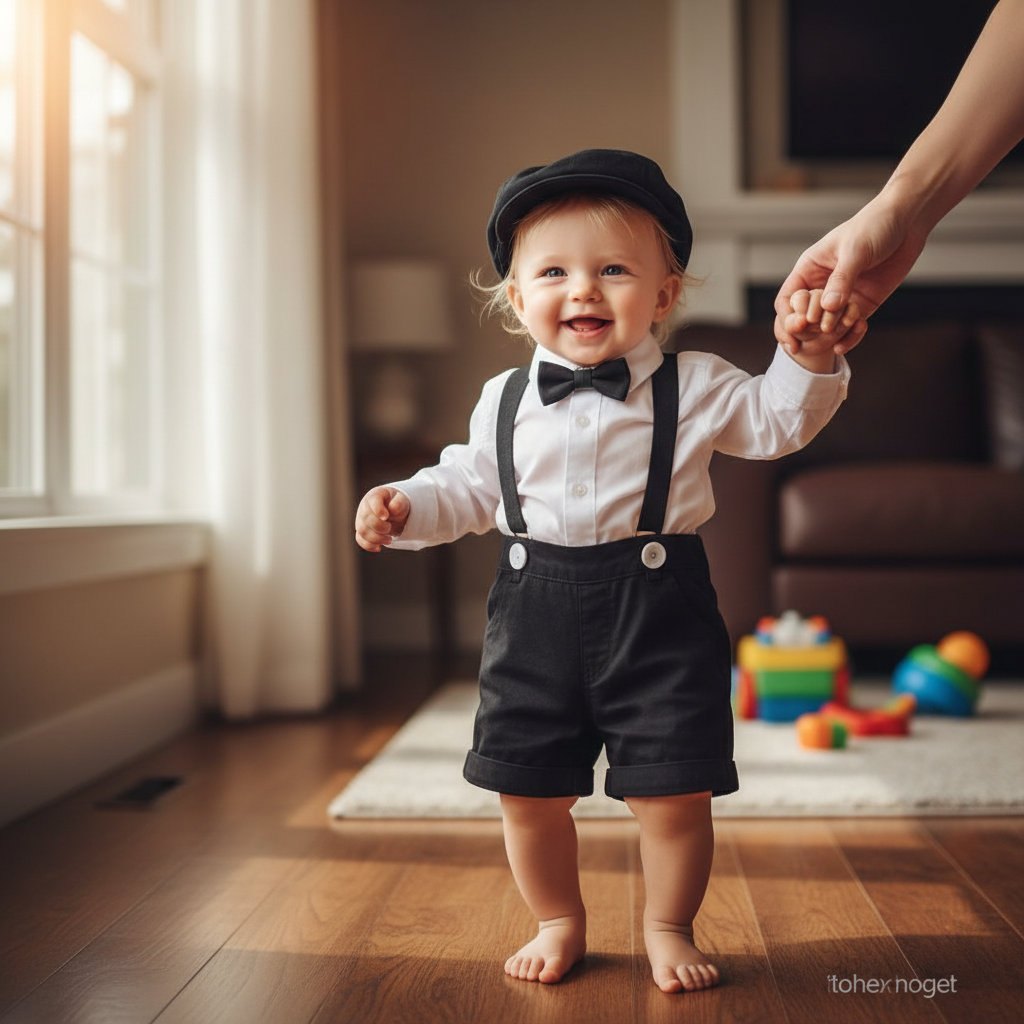 Elegante set met bretels en Kerstman | Baby 0-12 maanden en 1-4 jaar