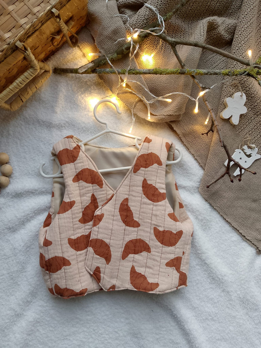 Vest met croissantprint