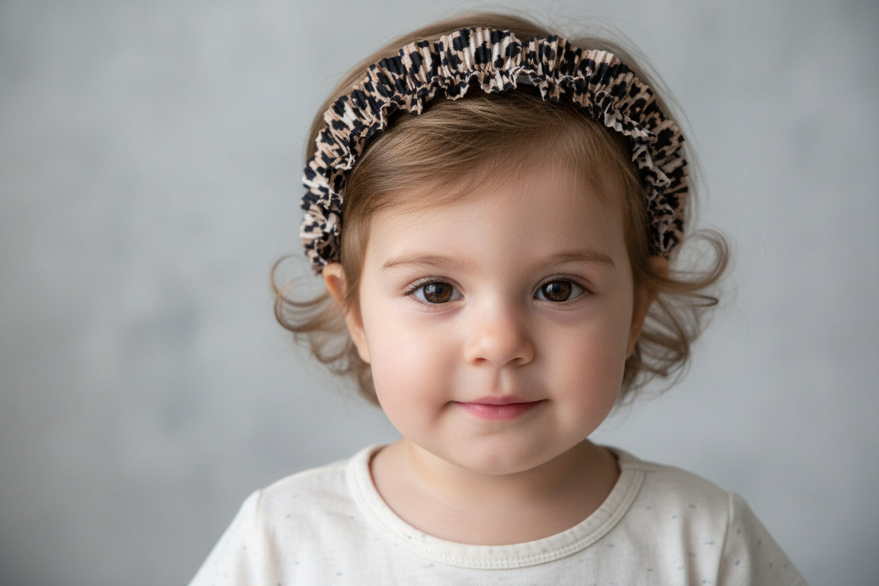 Meisjesbandana met luipaardprint