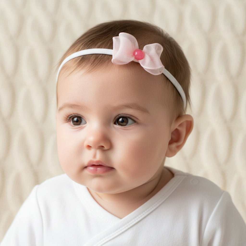 Mädchen-Bandana mit rosa Schleife