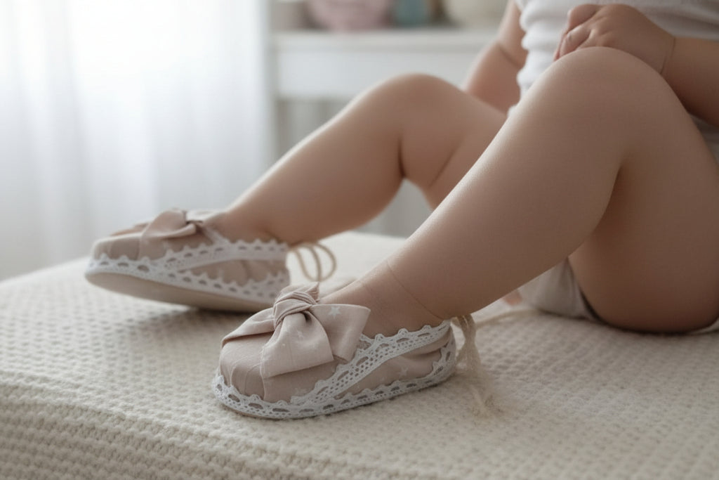 Paarse en witte gestreepte sandalen