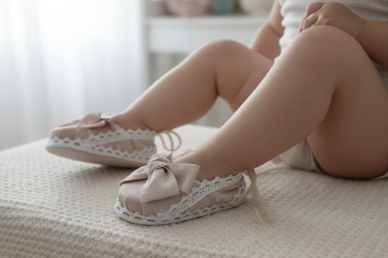 Paarse en witte gestreepte sandalen