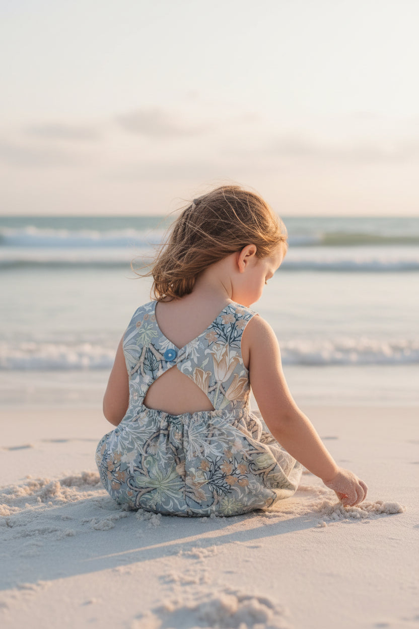 Bloemenprint Jurk met Open Rug — Meisjes 2-3 jaar