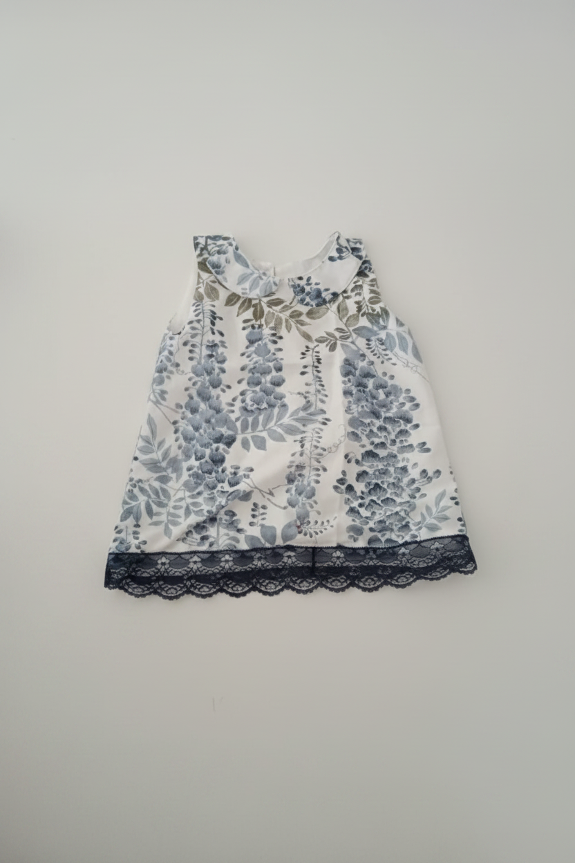 Bloemenprint jurk met kant — Meisjes 2-3 jaar