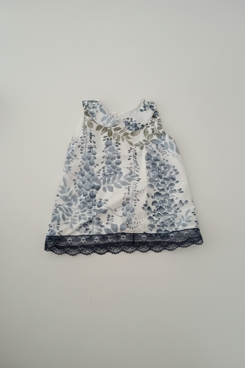 Bloemenprint jurk met kant — Meisjes 2-3 jaar
