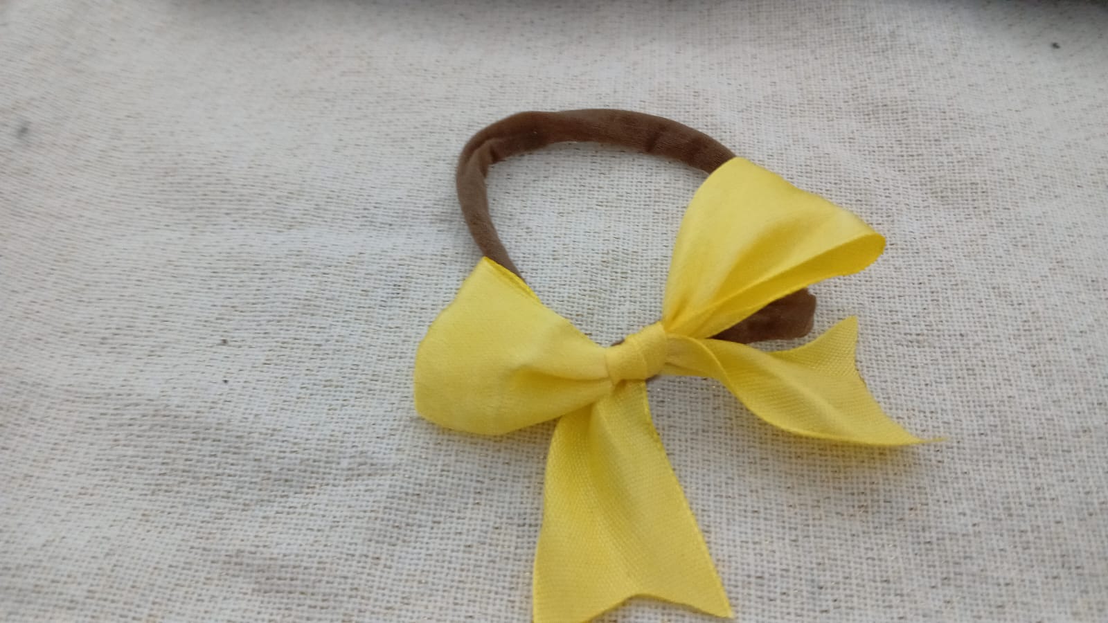 Meisjesbandana met gele strik