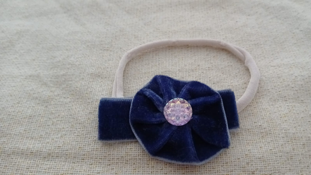 Hoofdband met koningsblauw middengedeelte
