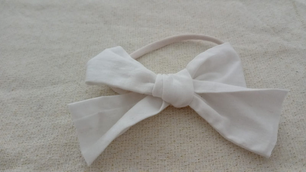 Haarband met witte strik