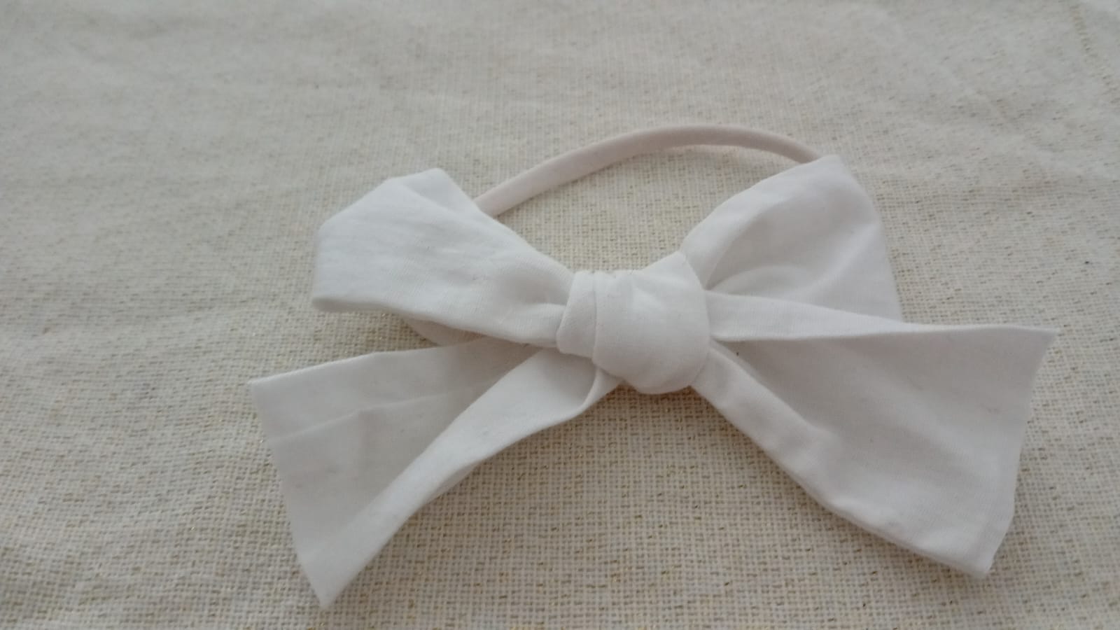 Haarband met witte strik