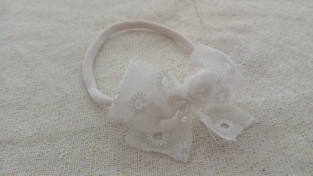 Haarband met witte strik