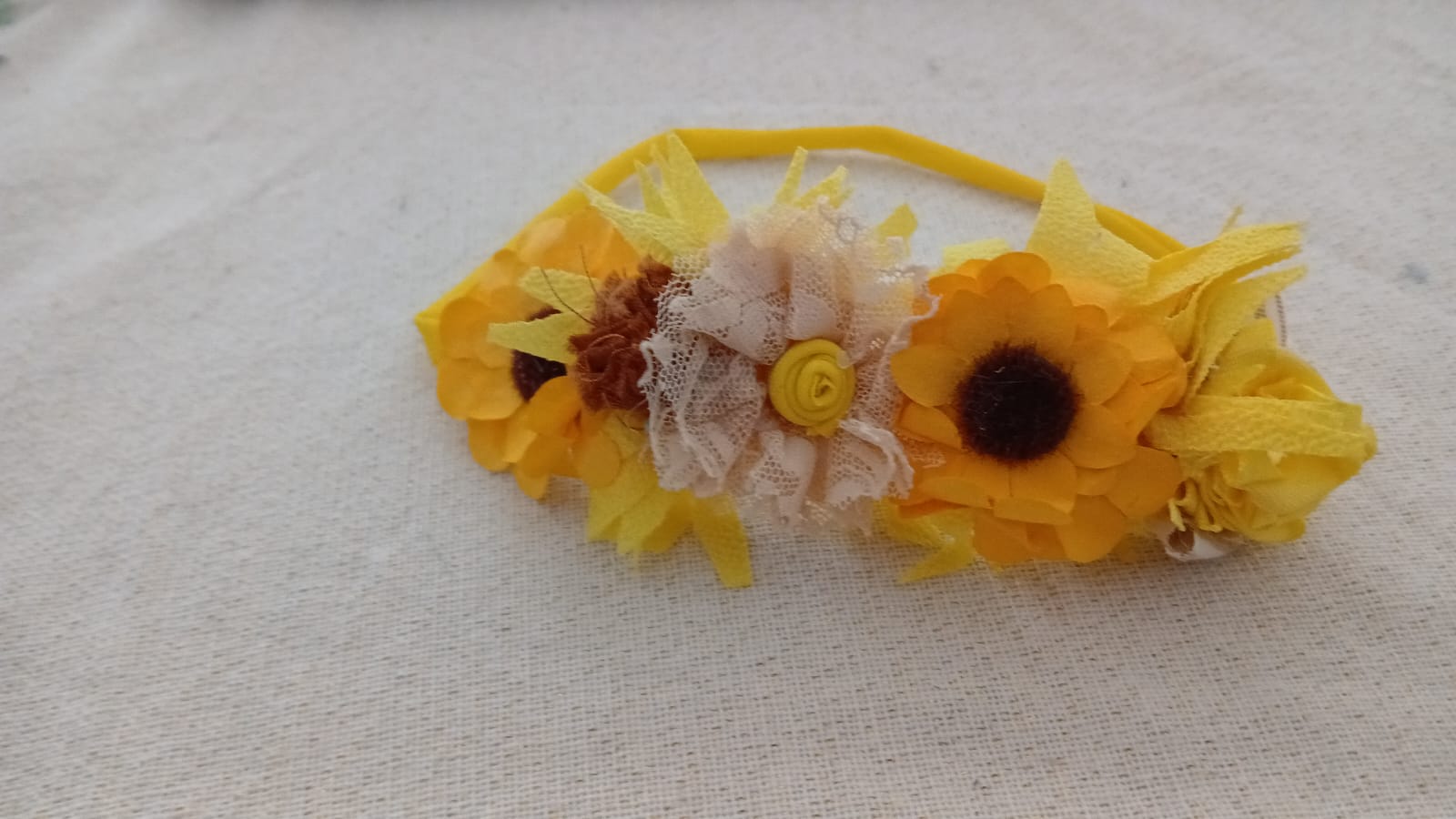 Hoofdband met zonnebloemen