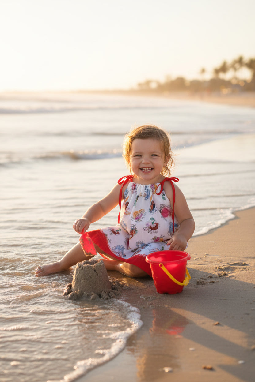 Disney prinsessenjurk met rode strik