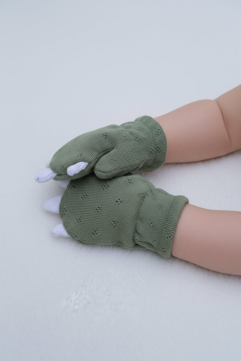 Baby manoplas dinosaurus groen