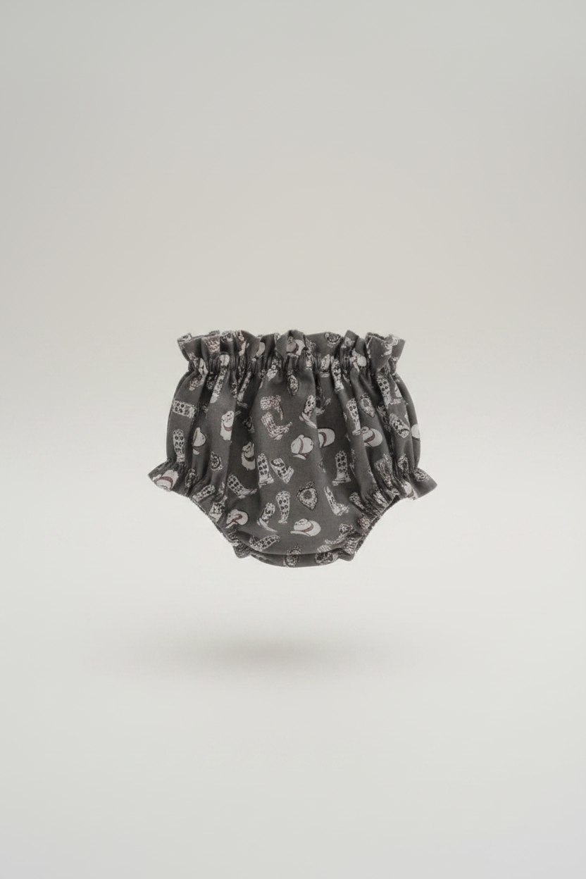 Bloomers gris fondo blanco