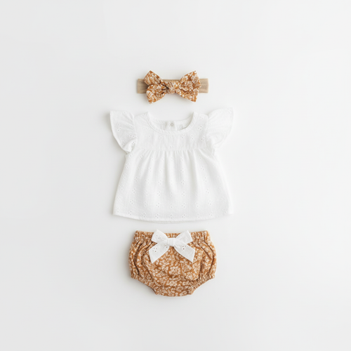 Conjunto 3 piezas bebé fondo blanco