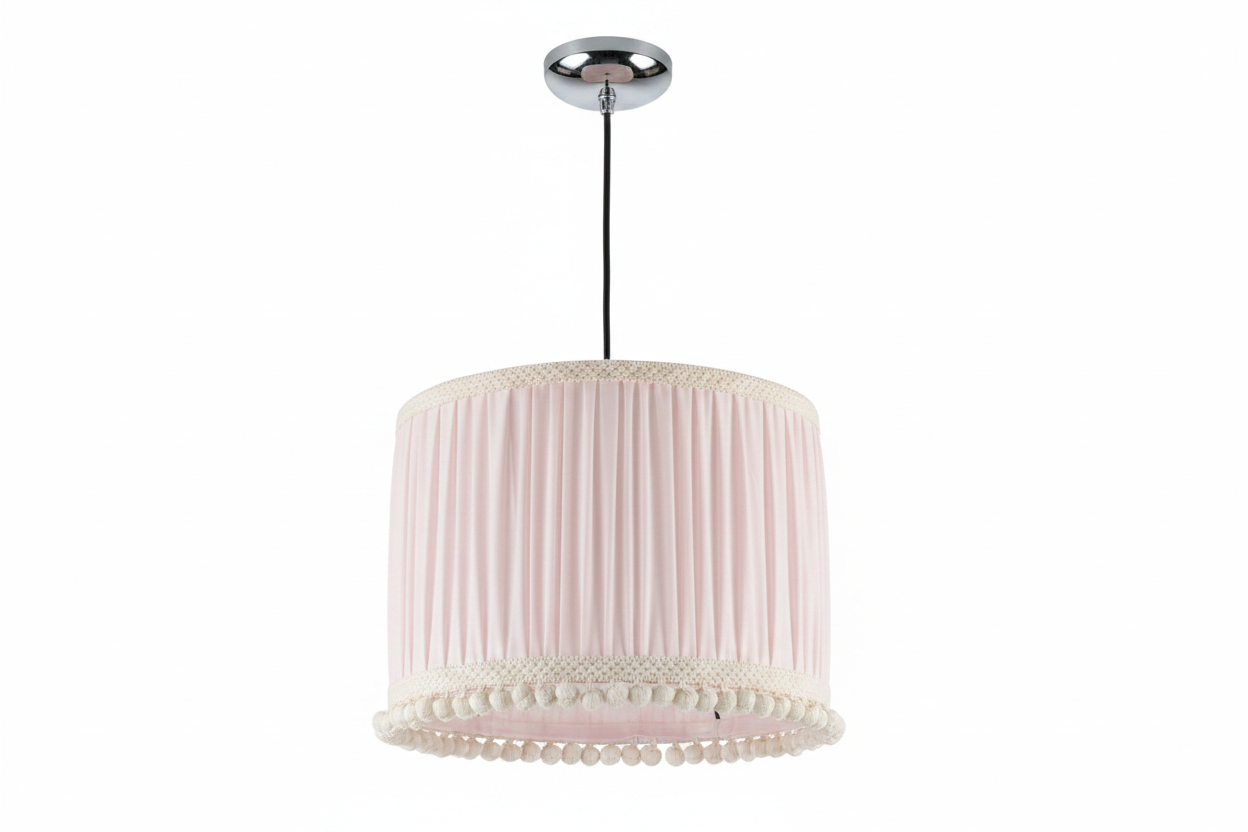 Babykamer hanglamp roze - verbeterde foto 1