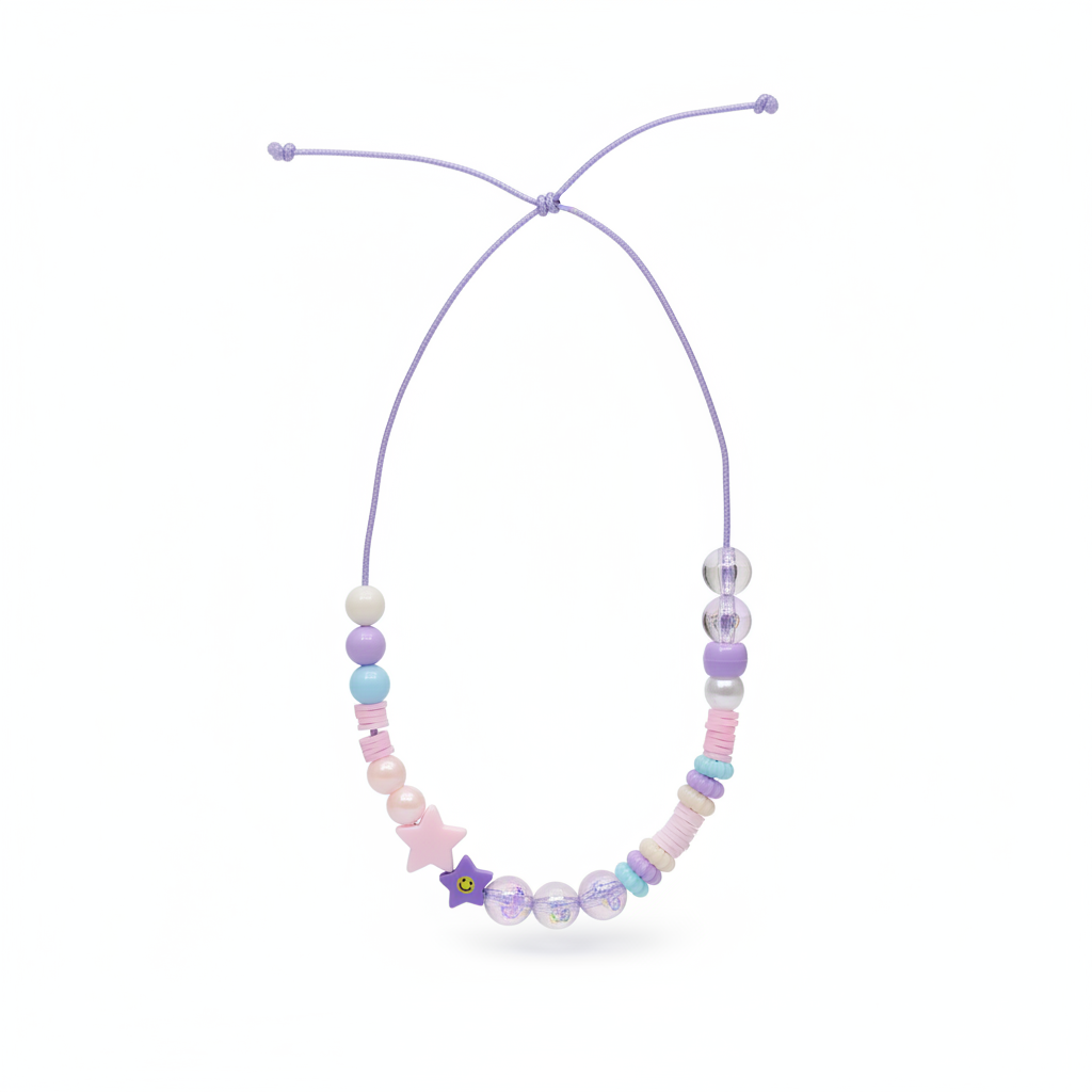 Ketting Lila Pastel Smiley