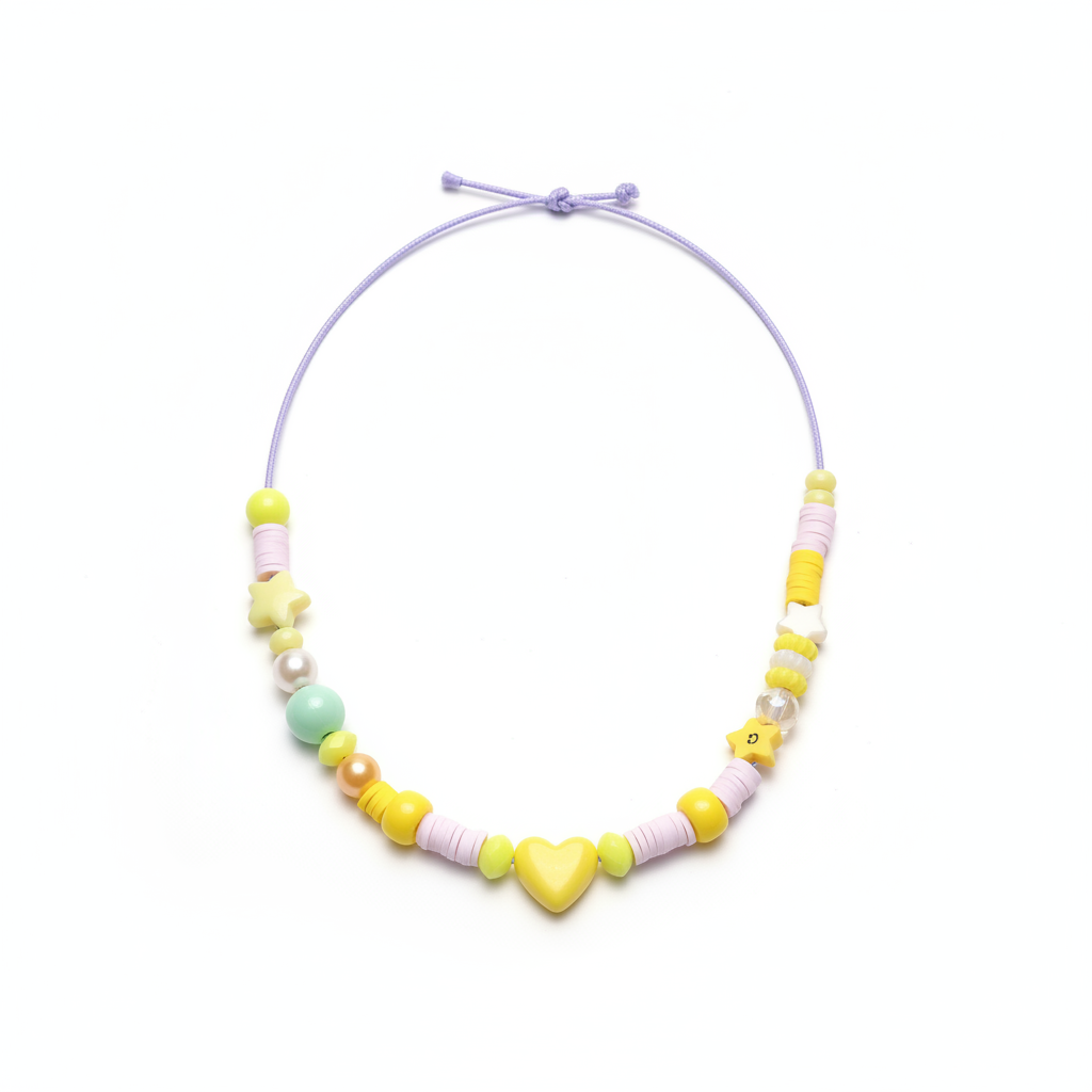 Ketting Ster & Hart Geel