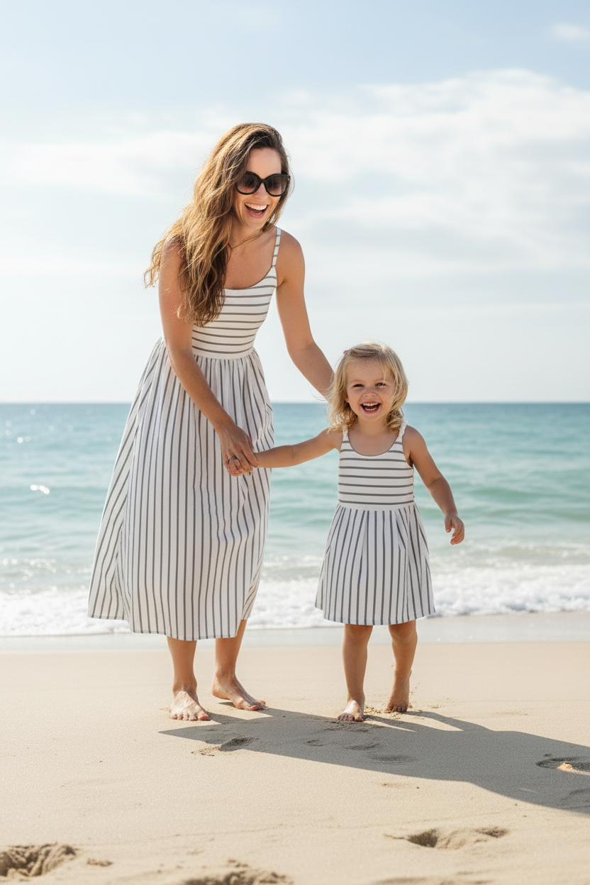 Bijpassende set mama & kind — zomerjurk & short