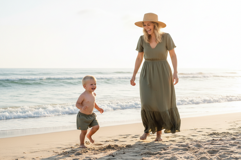 Bijpassende set mama & kind — zomerjurk & short