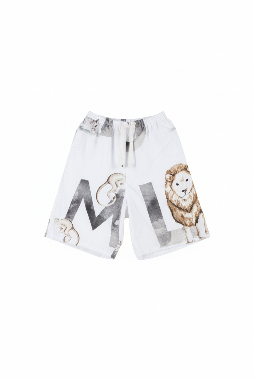 Short león blanco