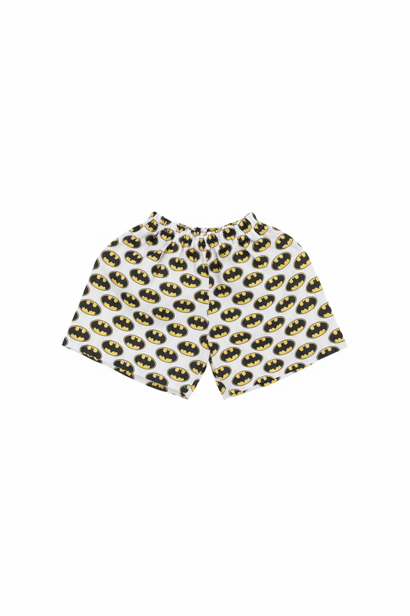 Shorts Batman fondo blanco