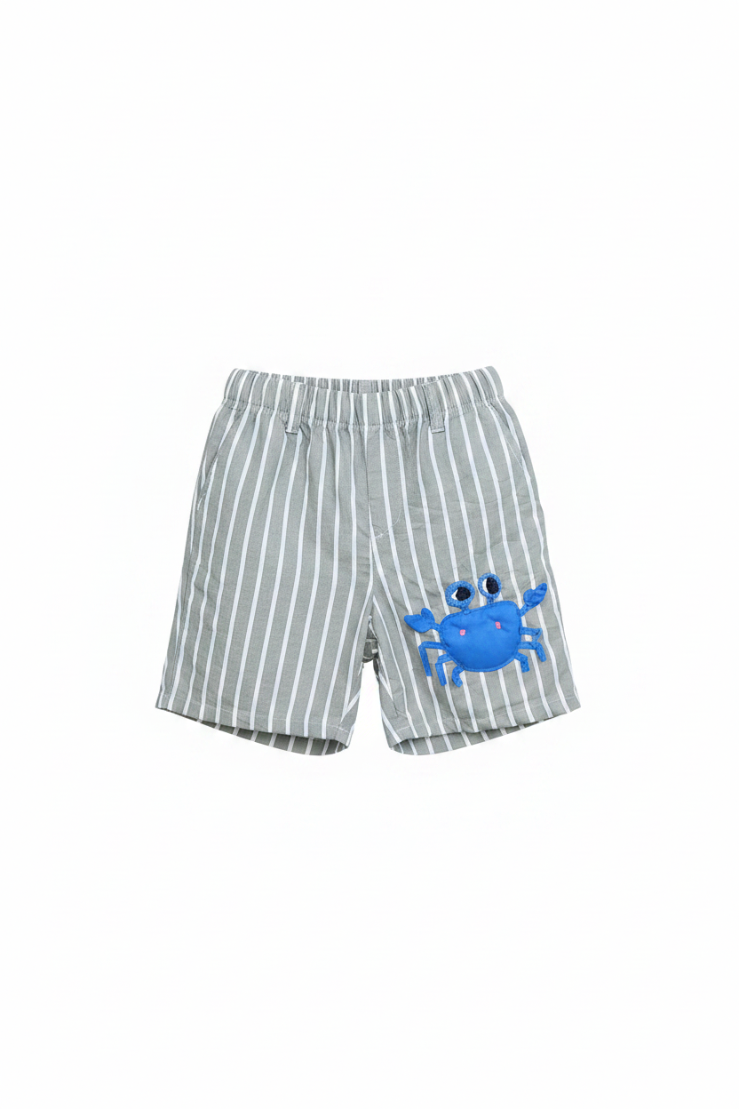 Shorts con cangrejo — fondo blanco