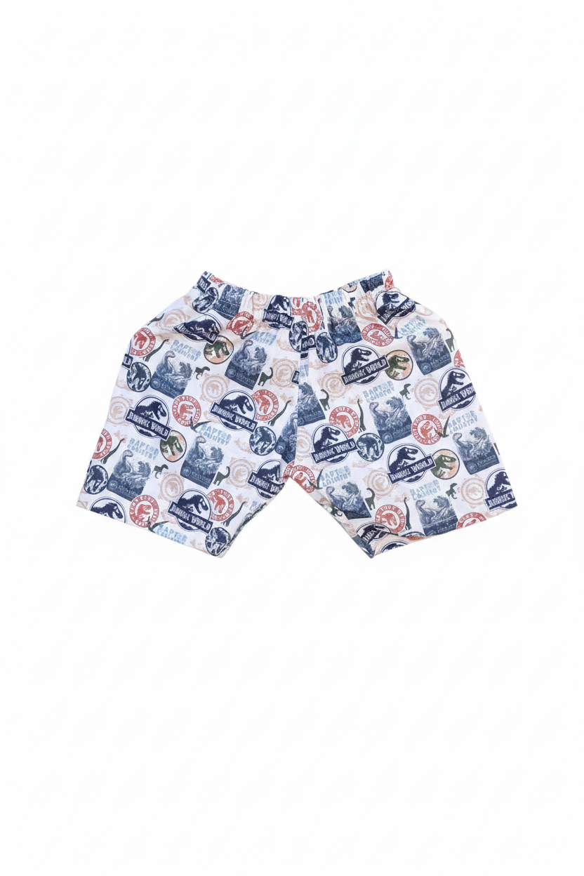 Shorts cortos Jurassic World fondo blanco