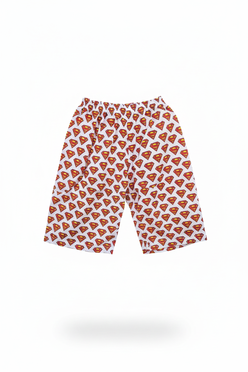 Shorts Superman fondo blanco