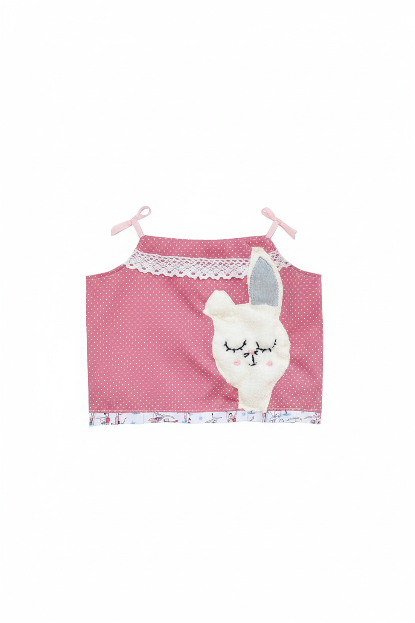 Top conejito rosa