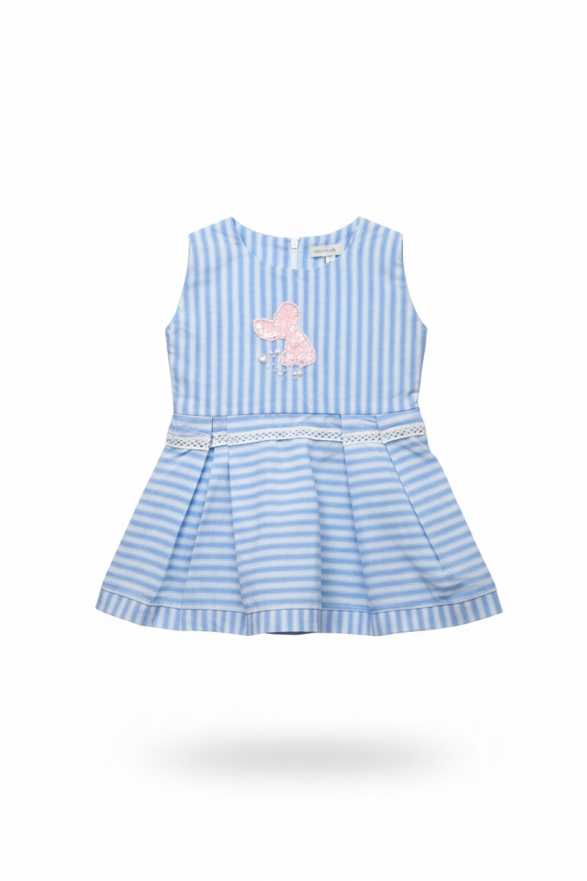 Vestido azul mariposa