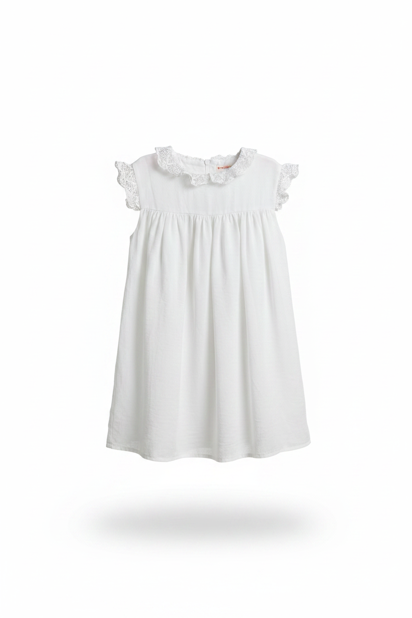 Vestido blanco sin gancho